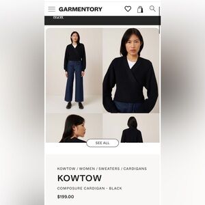 Garmentory Kowtow Composure cardigan black XS